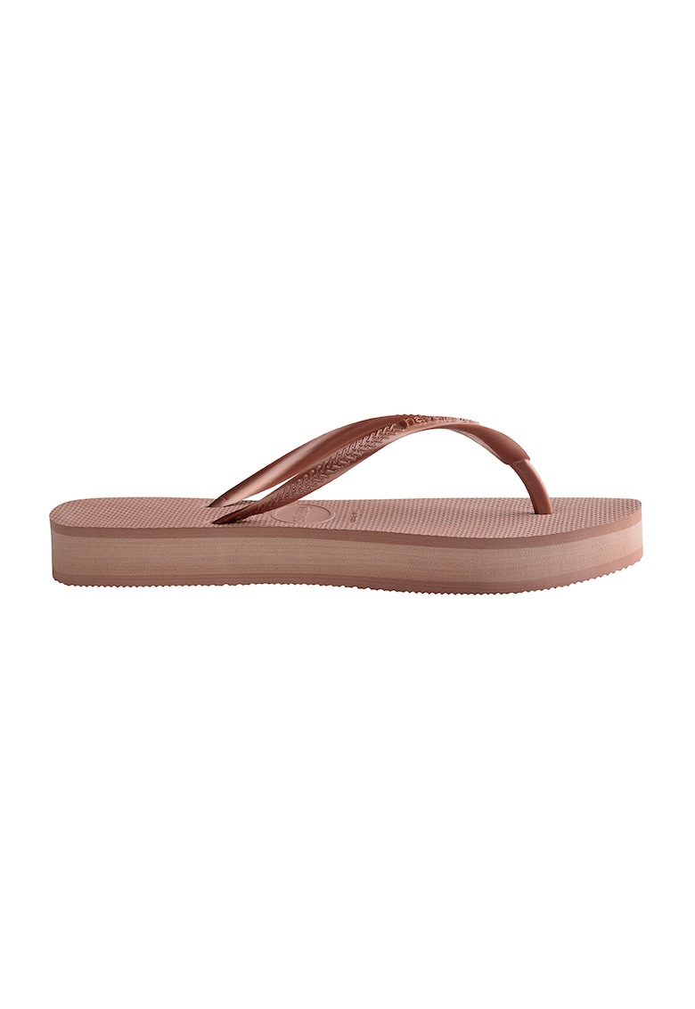 Papuci flip-flop din cauciuc - Auriu rose/Roz prafuit