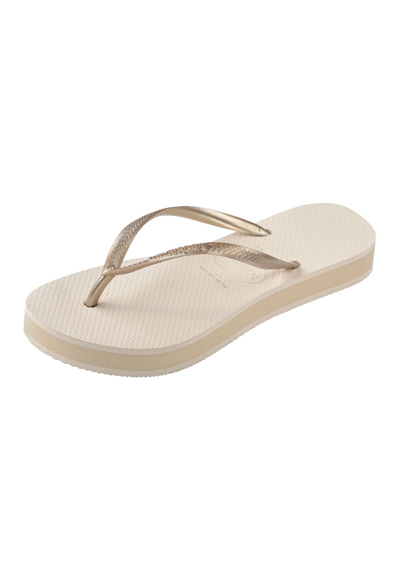 Papuci flip-flop din cauciuc - Bej deschis