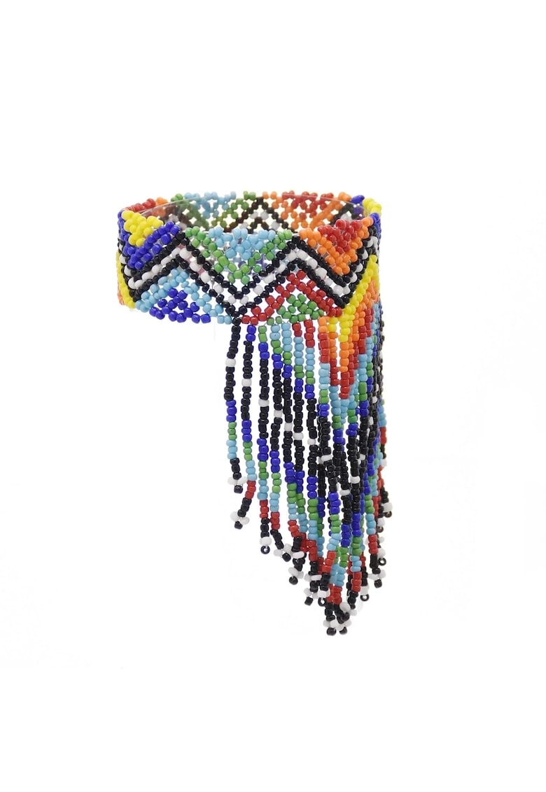 Bratara multicolora - cu margelute si franjuri - model etnic - Berner C24 -