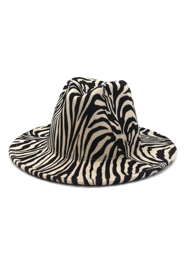 Palarie dama - bej - imprimeu zebra - marime universala - Olie -