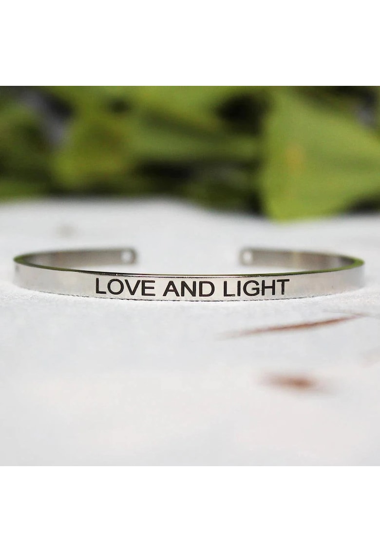 Bratara ajustabila - argintie - gravata Love and Light - Asma P7 -