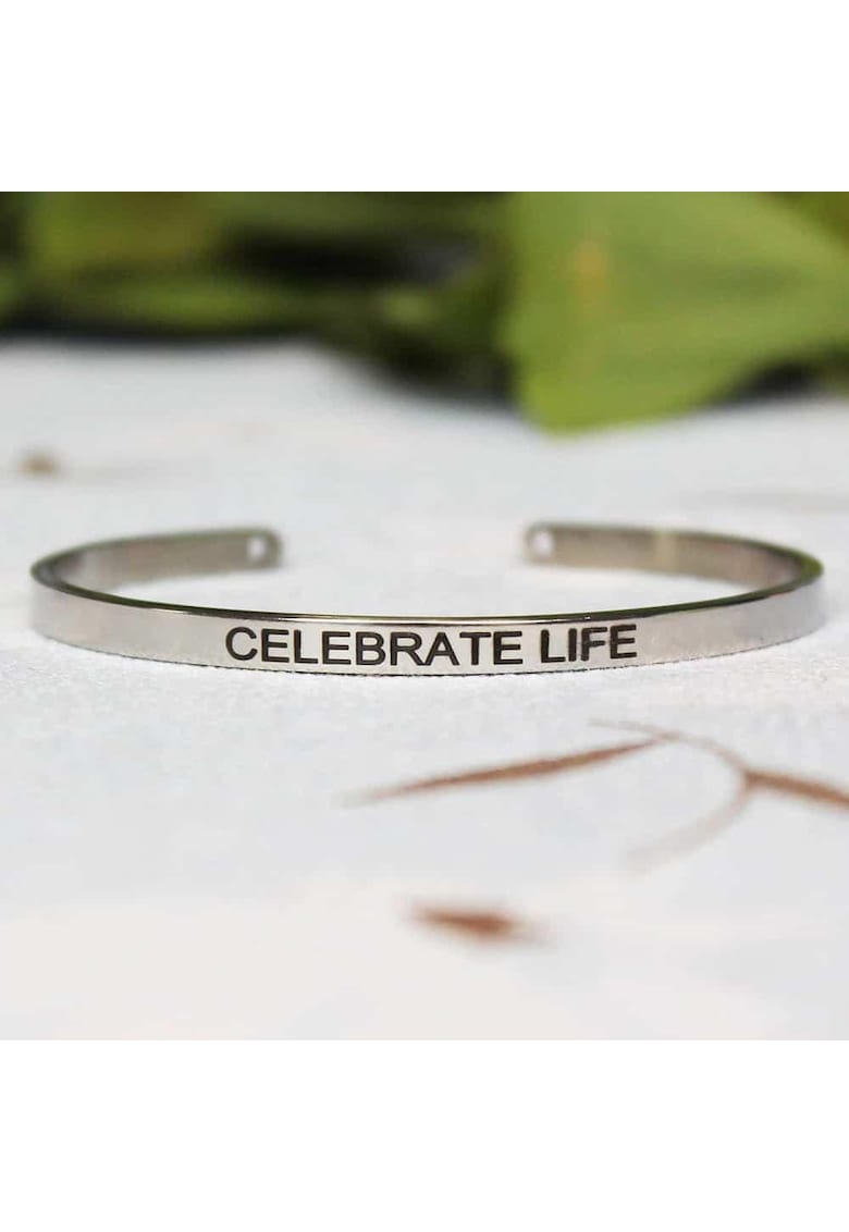 Bratara ajustabila - argintie - gravata Celebrate Life P4 -