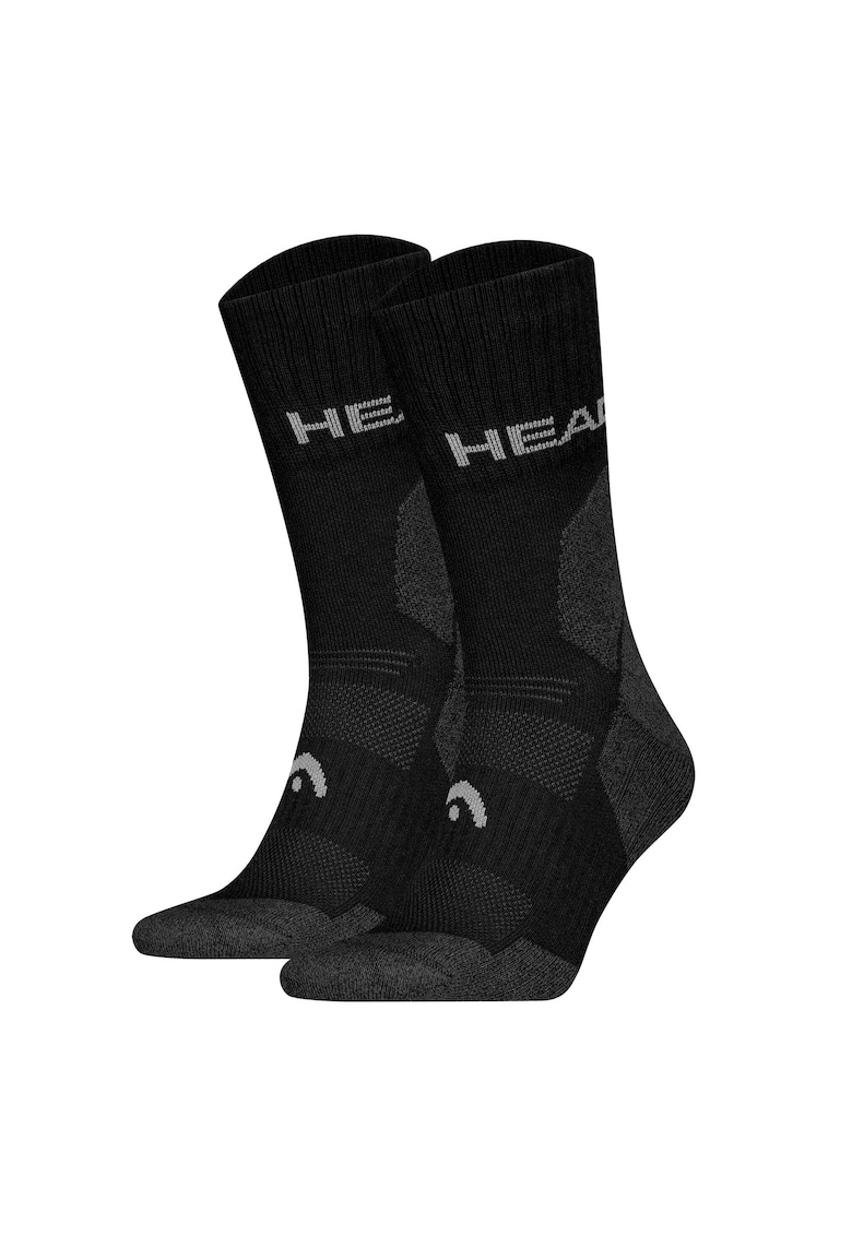 Set de sosete lungi unisex pentru drumetii - 2 perechi - Negru