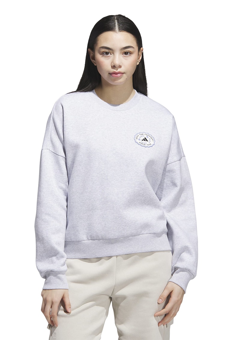Bluza de trening lejera cu imprimeu logo pe partea din spate - Rosu/Gri deschis