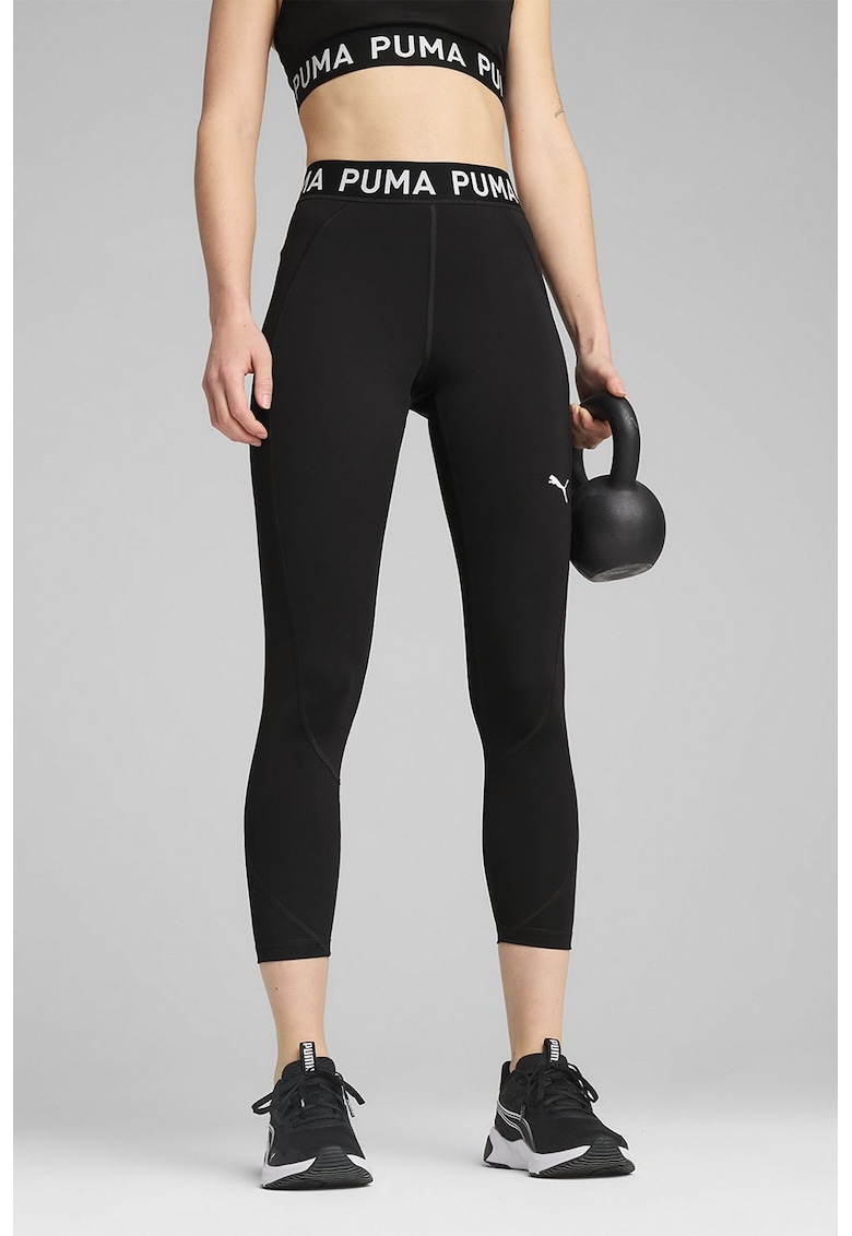 Colanti crop pentru fitness STRONG - Negru