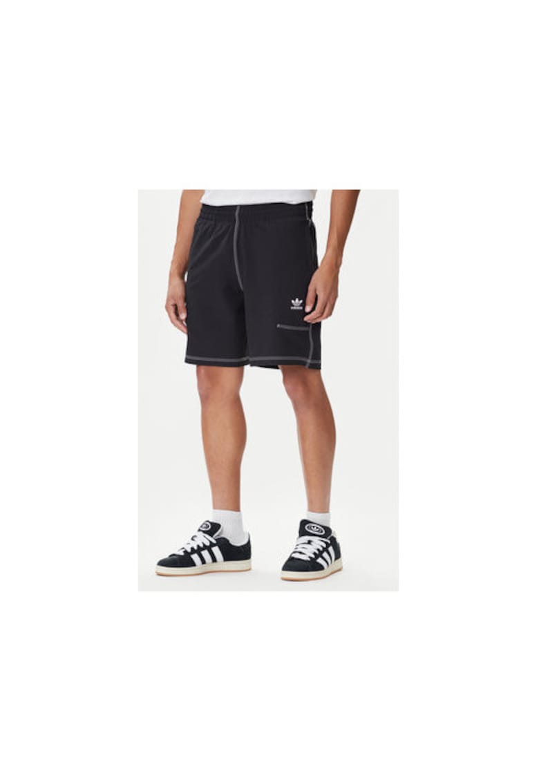 Pantaloni scurti de trening din poliester cu model grafic