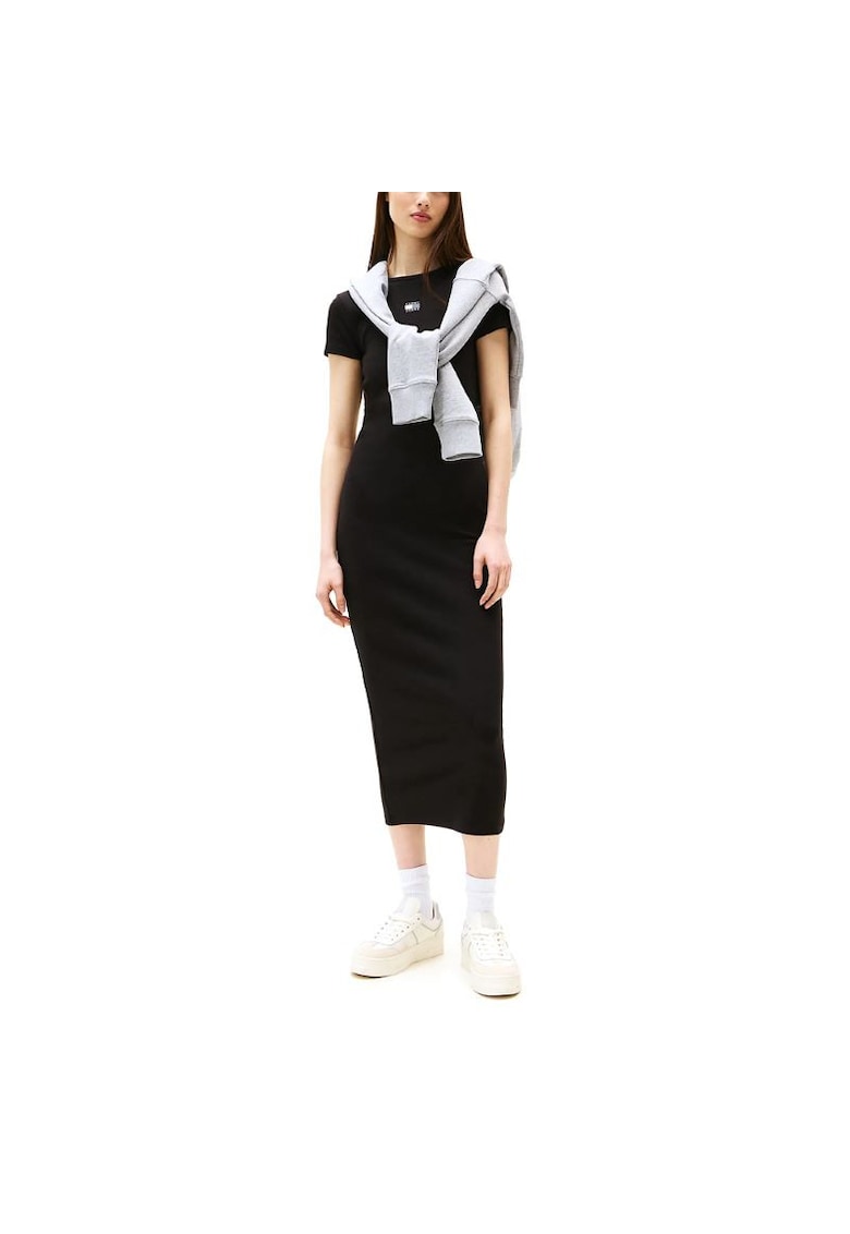 Rochie  TJW BADGE RIB MIDI DRESS EXT-DW0DW20873-BDS