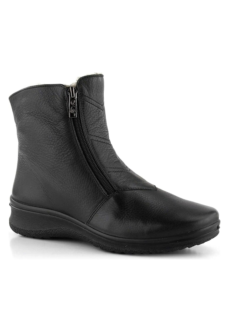 Ghete dama -  Piele naturala-Negru