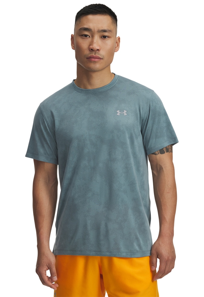 Tricou pentru alergare Launch Camo - Gri carbune/Alb murdar