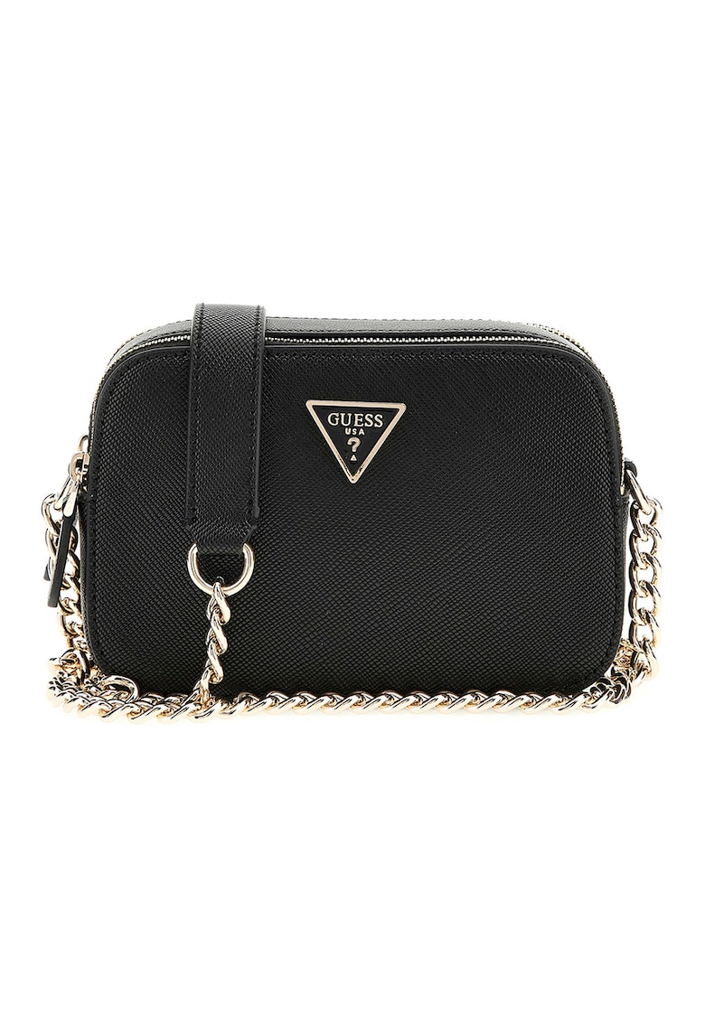 Geanta crossbody din piele ecologica cu doua compartimente Noelle - Negru