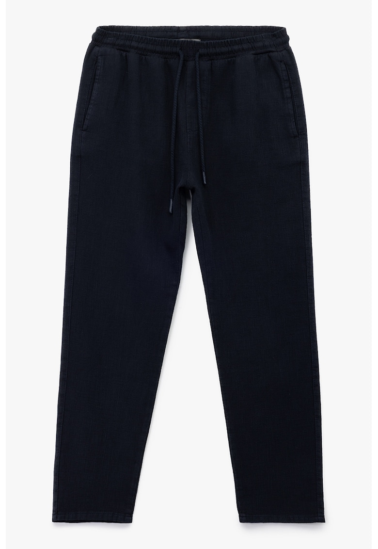 Pantaloni de bumbac cu talie ajustabila - Albastru ultramarin