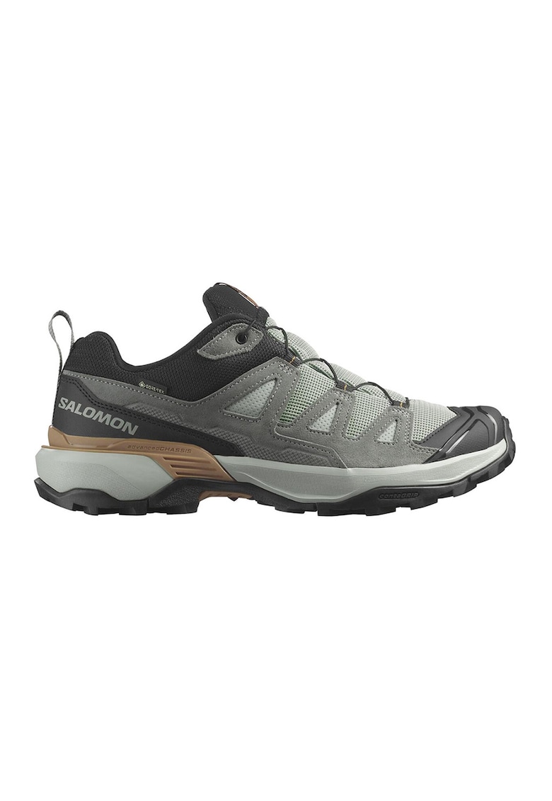 Pantofi X Ultra 360 cu garnituri de piele intoarsa pentru drumetii - Negru/Gri cenusiu