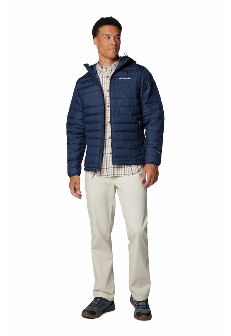 Jacheta cu gluga - pentru trekking Powdewr Lite II - Bleumarin
