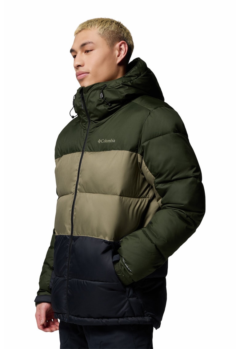 Geaca impermeabila - pentru schi Slope Style - Negru/Verde padure/Verde pal