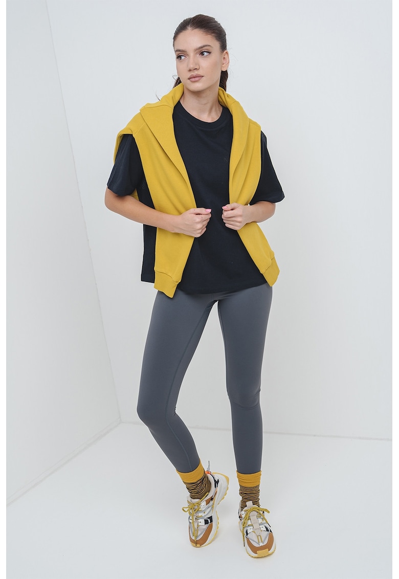 Tricou din bumbac cu logo - Negru