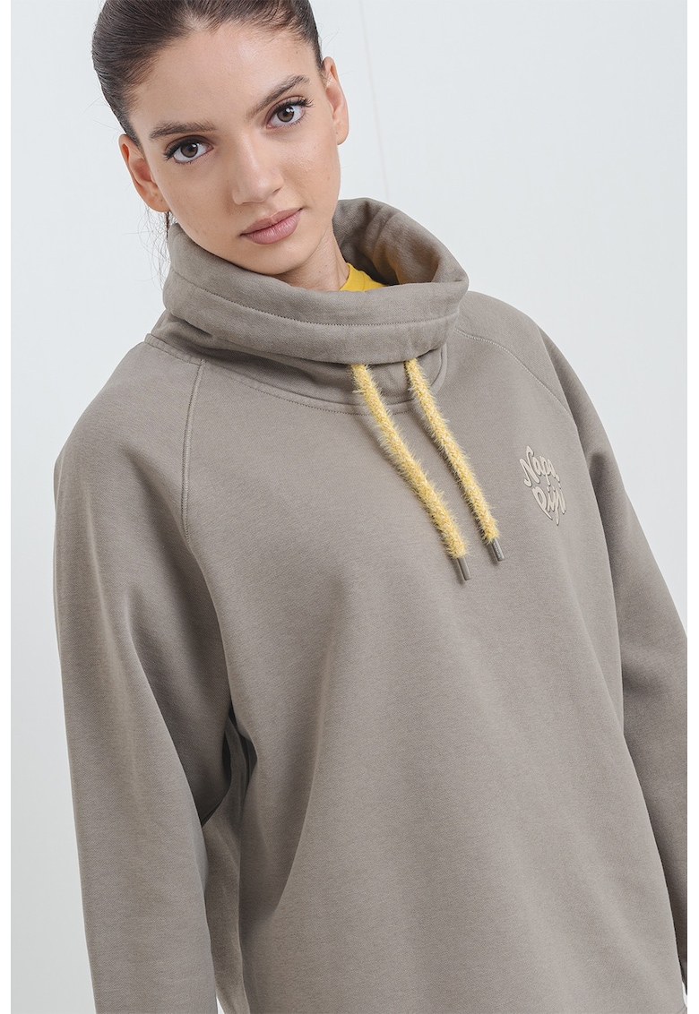 Bluza de trening din amestec de bumbac cu logo - Kaki