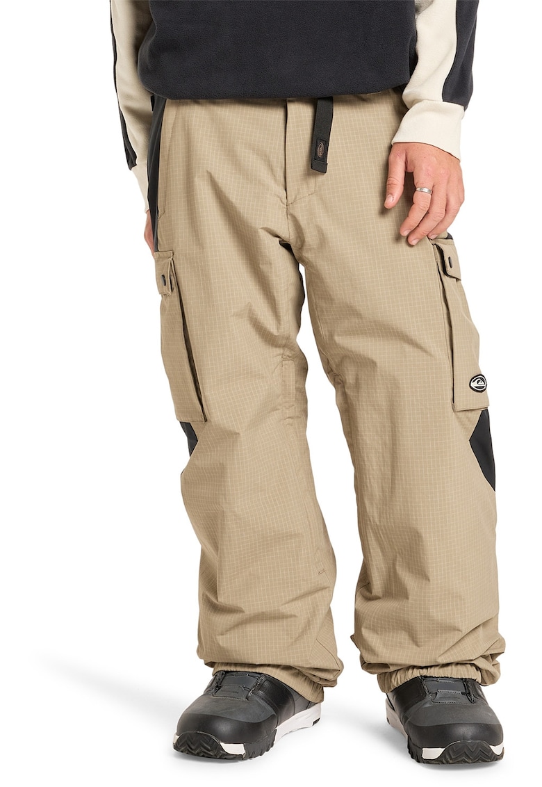 Pantaloni cargo pentru ski Snow Down - Negru/Bej