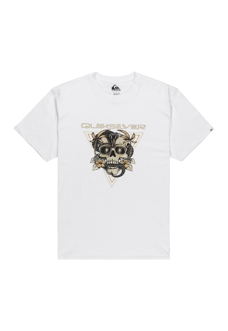 Tricou din bumbac cu imprimeu - Alb/Bej
