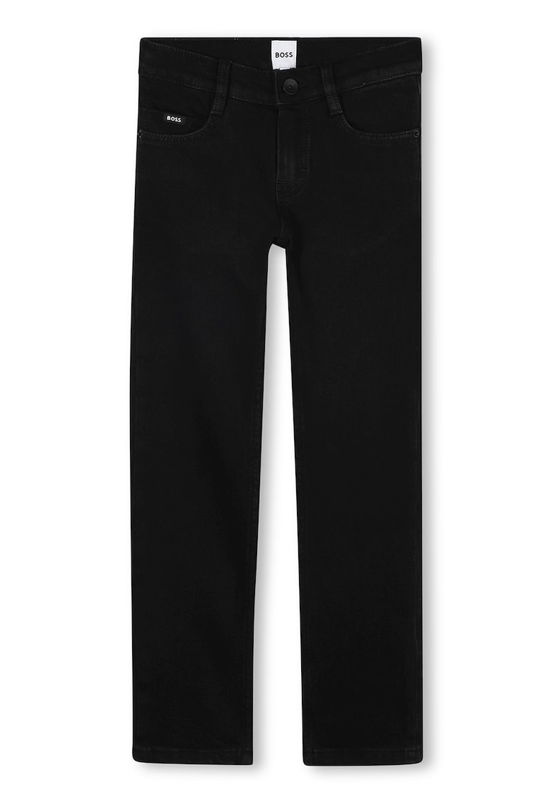 Blugi cu talie medie - Negru