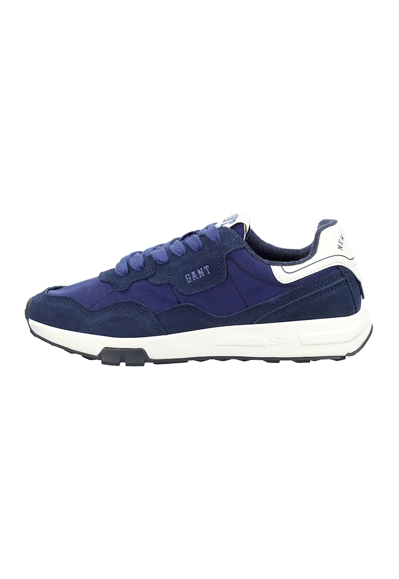 Pantofi sport cu garnituri din piele intoarsa si material sintetic Youtron - Albastru inchis/Albastru indigo