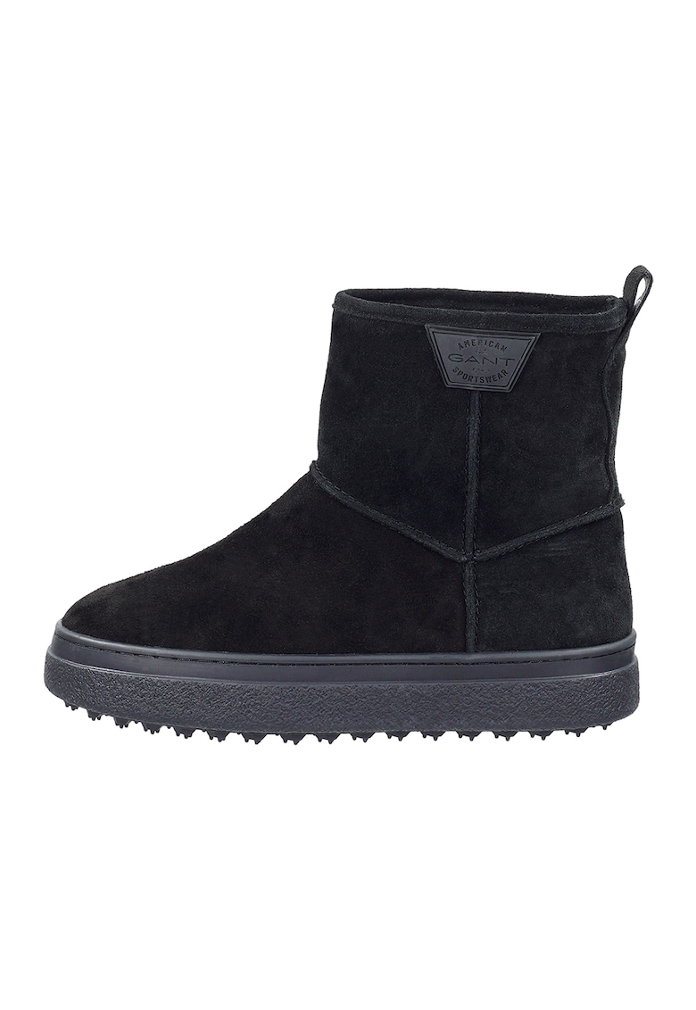 Ghete din piele intoarsa Snowhill - Negru