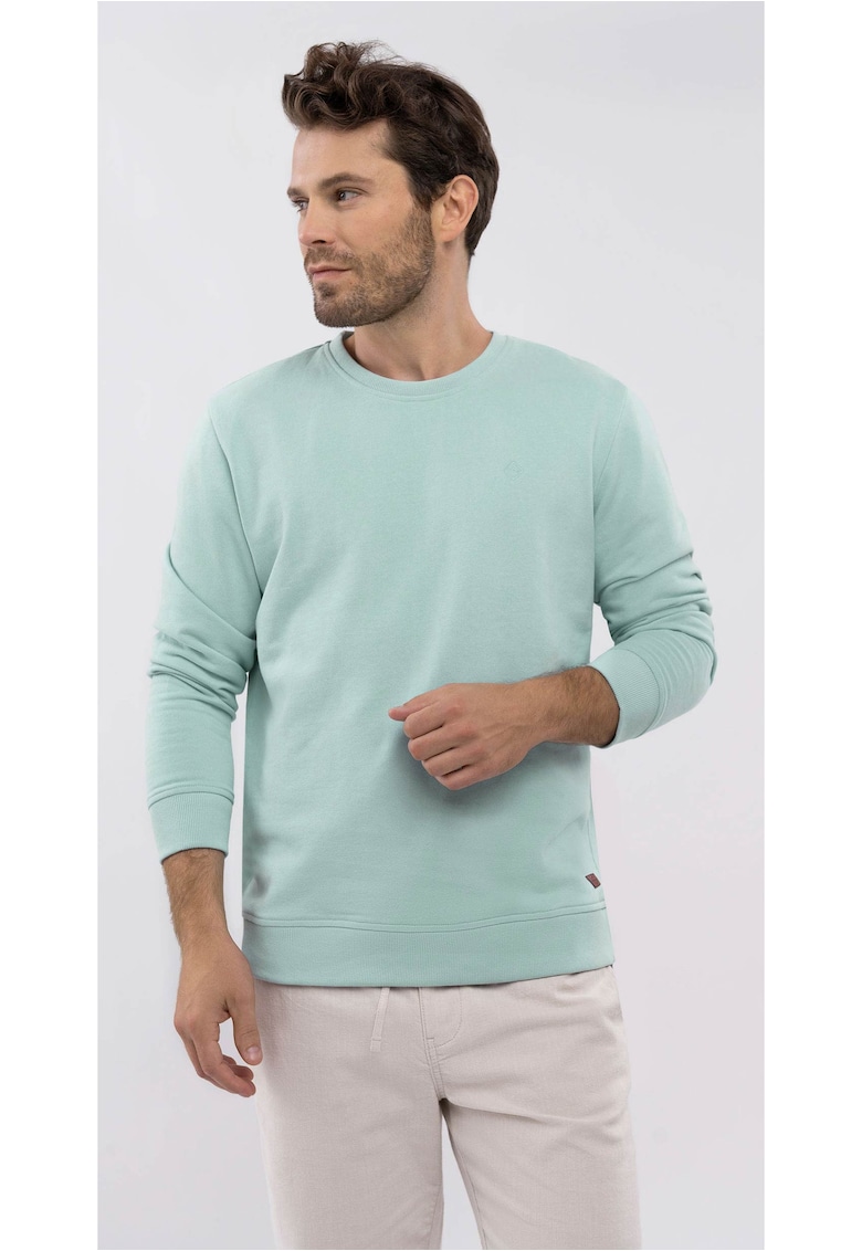 Bluza de trening cu decolteu la baza gatului  B-Andy pentru barbati - menta