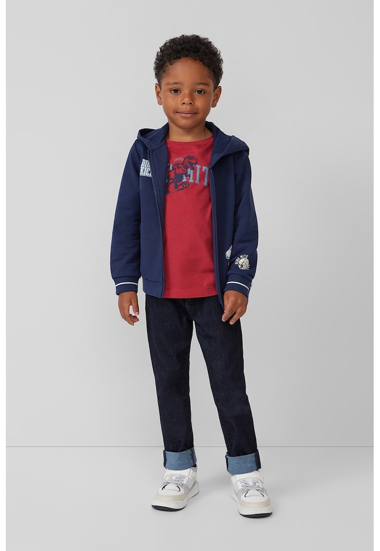 Bluza cu imprimeu dinozaur - Rosu