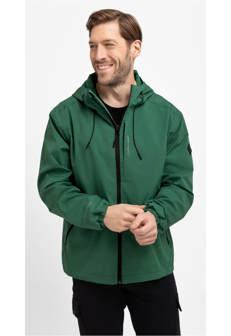 Jacheta de ploaie  J-Kenzi pentru barbati - impermeabila - cu glugi - Verde