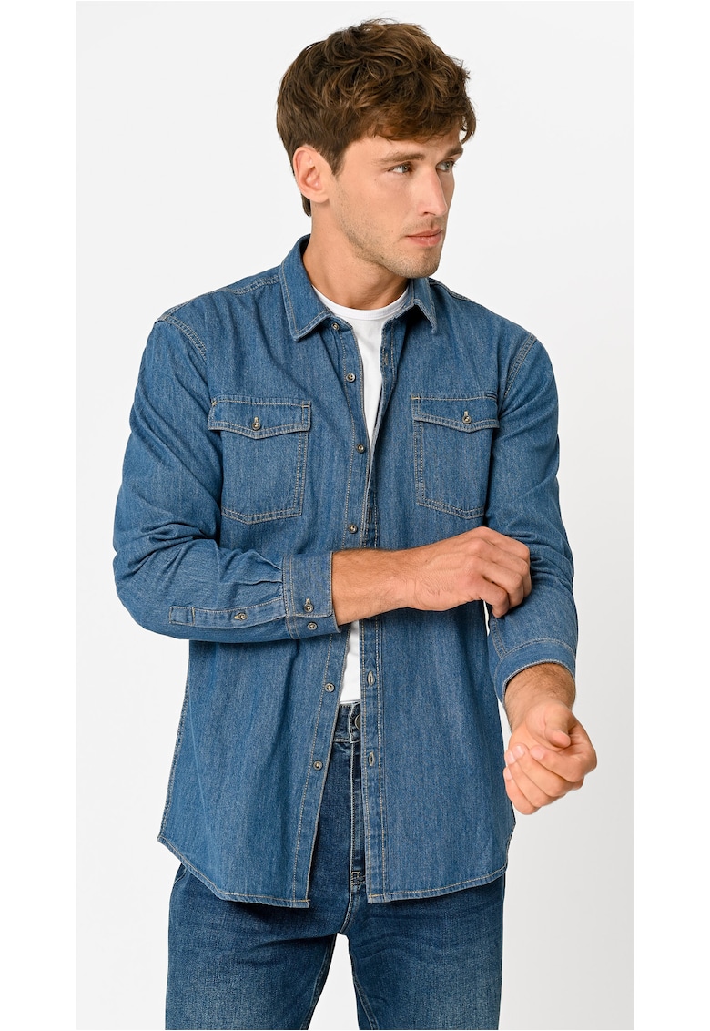 Camasa barbati - denim - Regular Fit -  K-Teny - Albastru