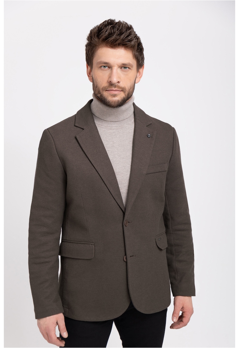 Sacou barbati  JB-Elon - Regular Fit - cu buzunare cu clapa - maro - Maro