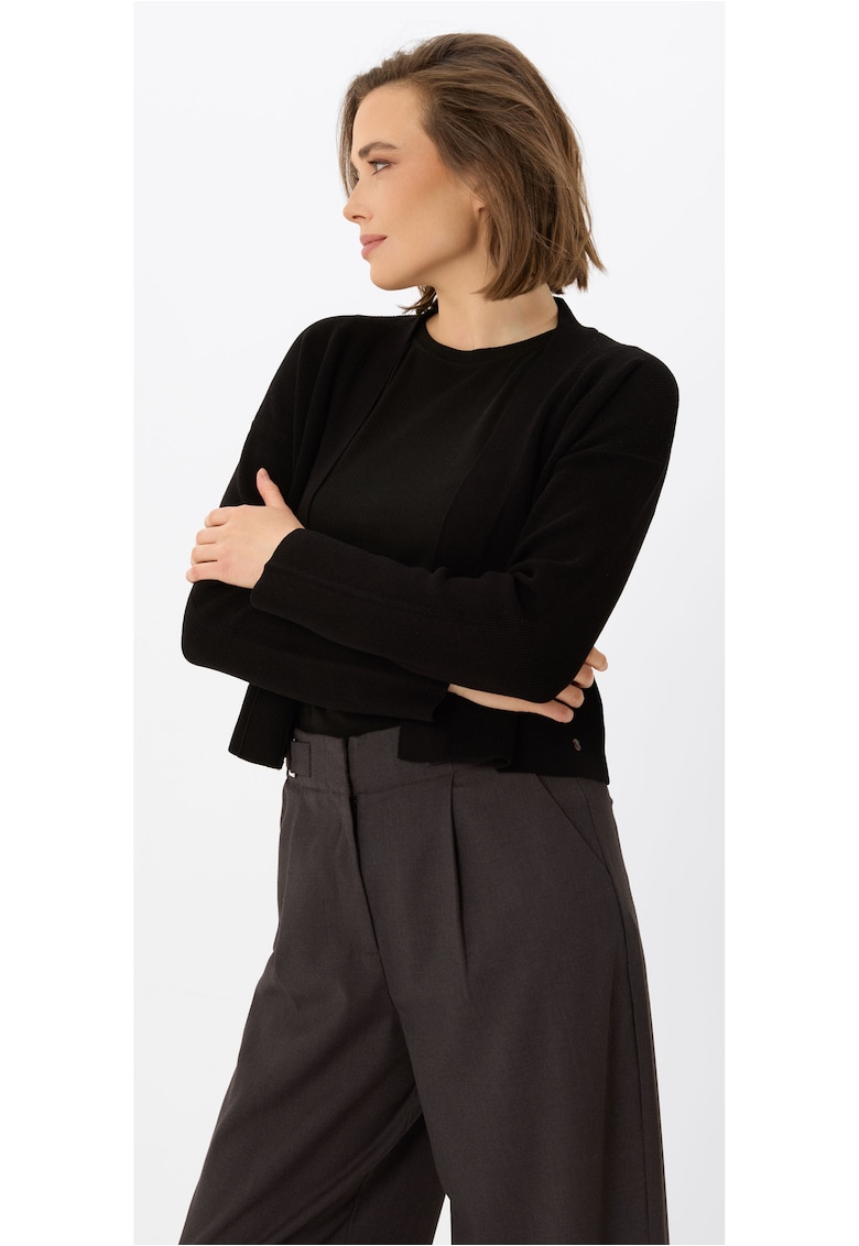 Cardigan scurt fara indichere - lejer -  S-Miga - Negru - Negru