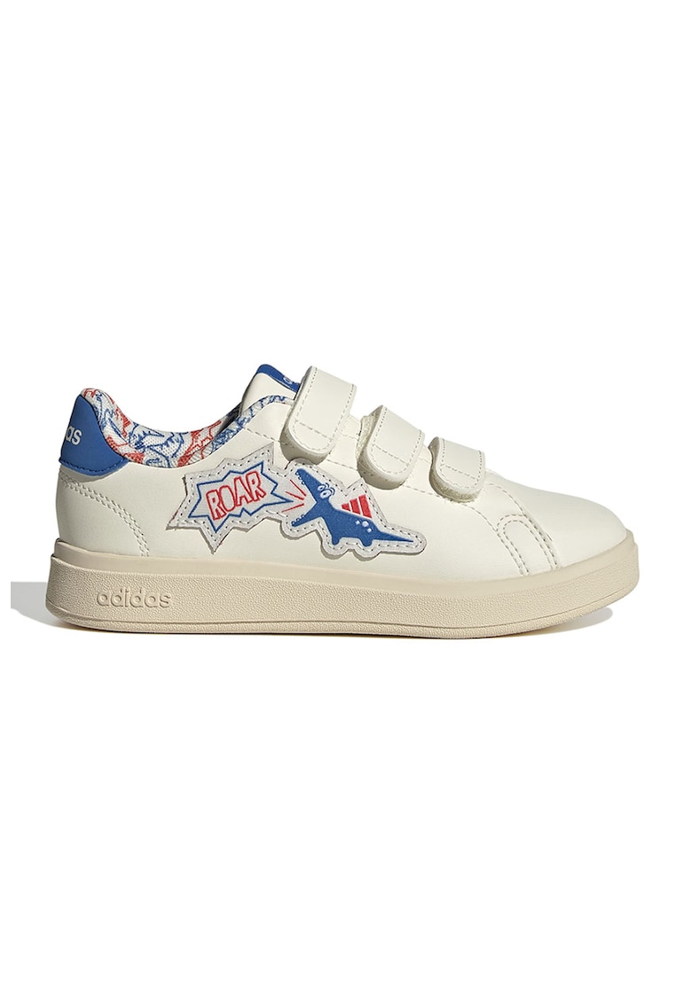 Pantofi sport de piele ecologica cu velcro Advantage 2.0 - Albastru royal/Alb murdar
