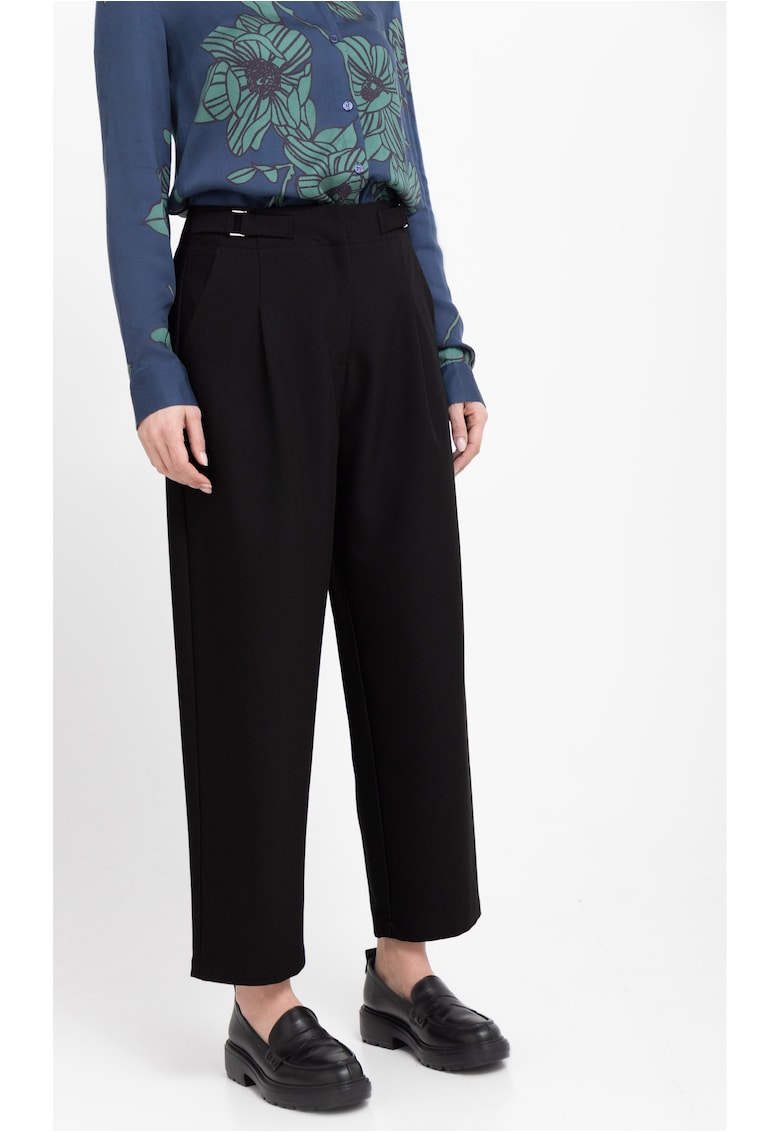 Pantaloni dama Comfort Fit - material flexibil - talie inalta -  R-Isuma - negru - Negru
