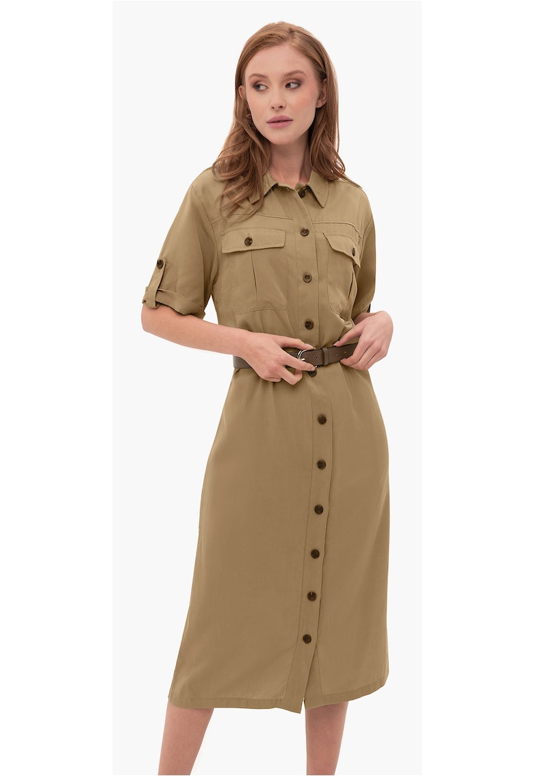 Rochie-camasa safari  G-Hana - bej - Bej