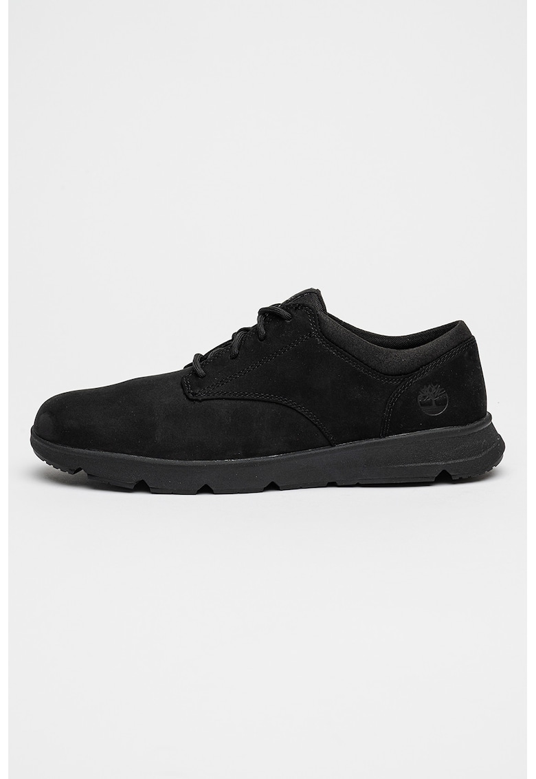 Pantofi sport Parker Street Low din piele intoarsa cu sireturi - Negru