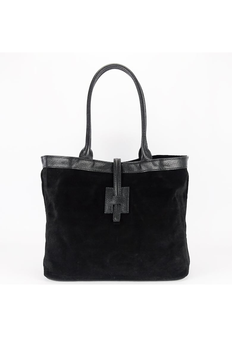 Geanta mare neagra dama din piele naturala B-1896 M9 10683 - Negru