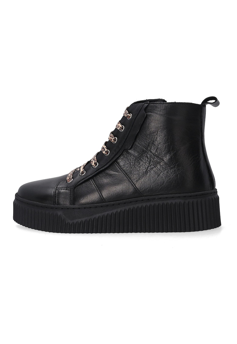 Ghete din piele cu talpa wedge