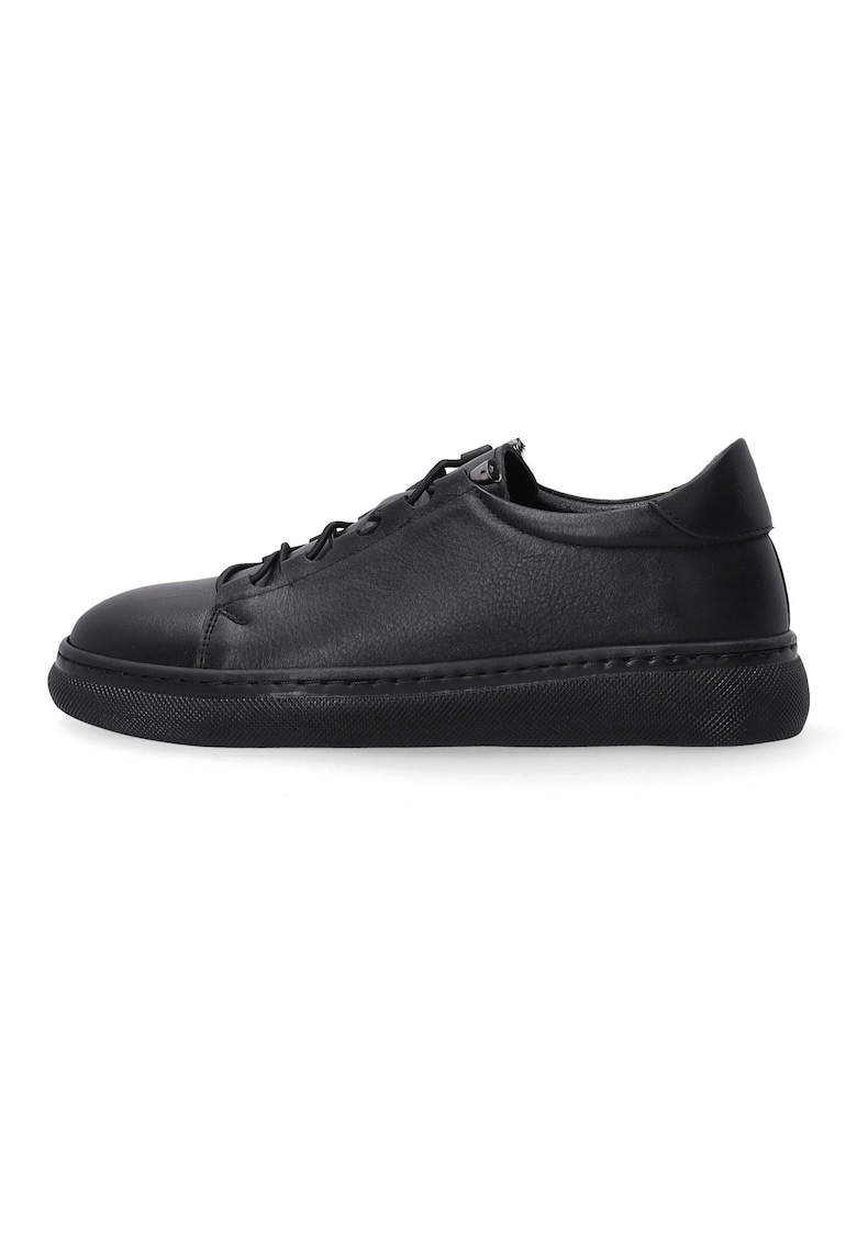 Pantofi sport din piele naturala si varf rotunjit
