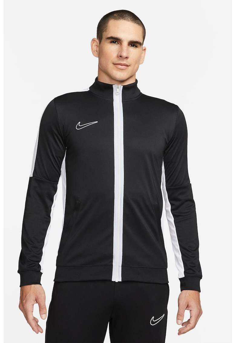 Jacheta cu tehnologie Dri-Fit - pentru fotbal Academy - Alb/Negru