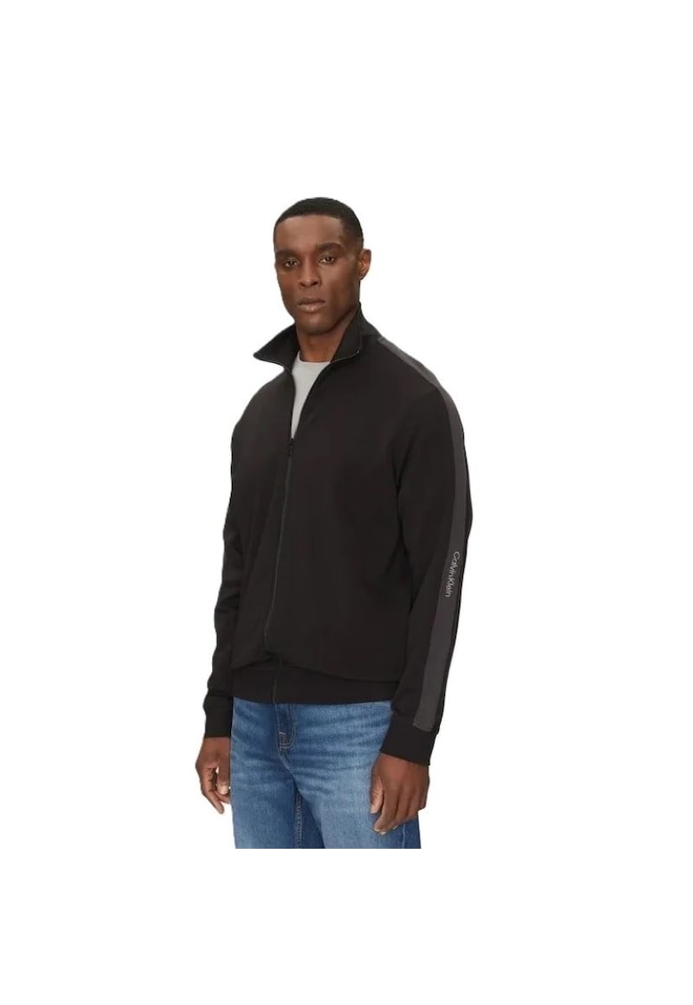 Bluza cu fermoar  pentru Barbati - logo tape zip through - J30J327244-BEH - Negru - Negru