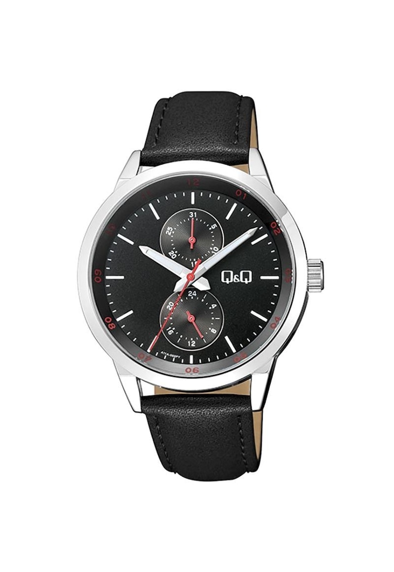Ceas barbatesc  Quartz Argintiu - Negru