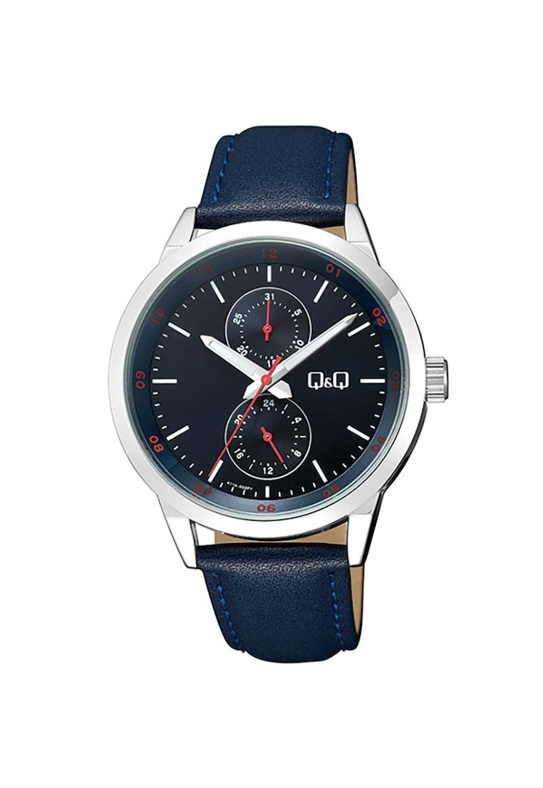 Ceas barbatesc  Quartz Argintiu - Albastru
