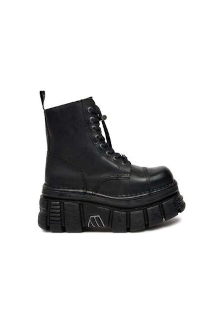 Bocanci dama  M-NEWMILI083-S21 - Piele naturala - 64599 - Negru
