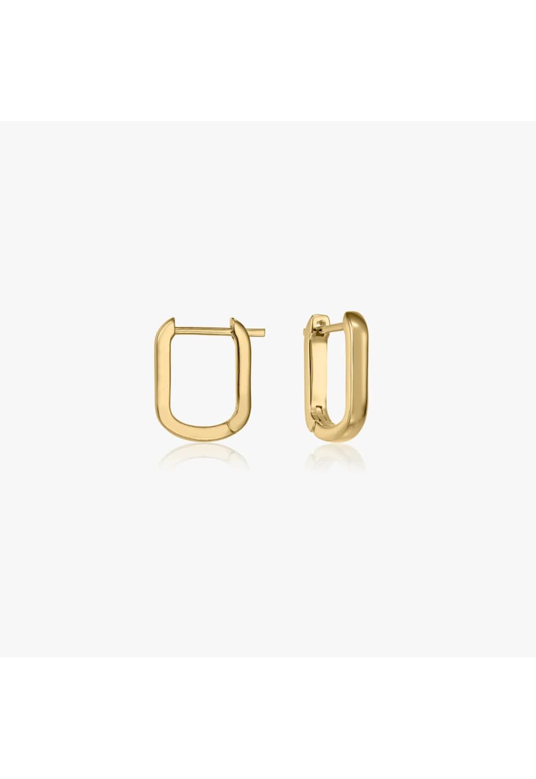 Cercei din argint Golden U Hoops