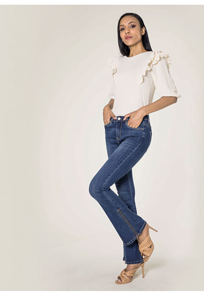 Blugi Dama Evazati BoatCut  Albastru Inchis P151L M10 17034 - Albastru inchis