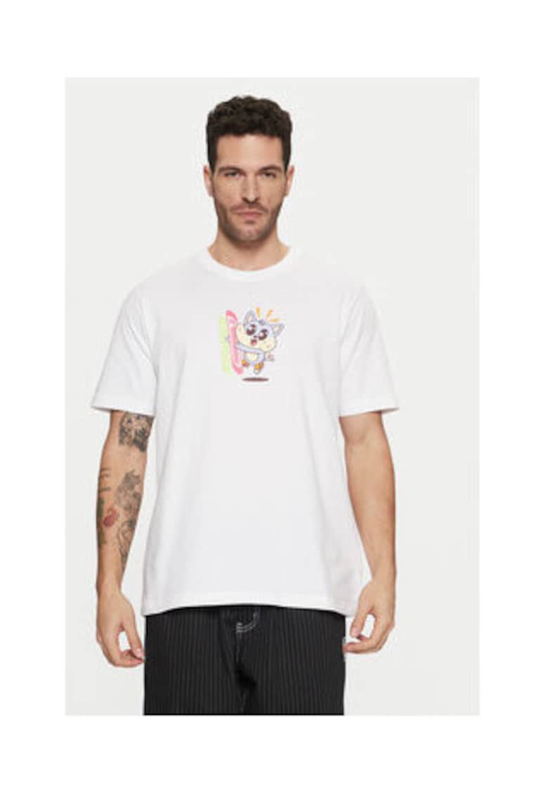 Tricou la baza gatului cu imprimeu logo