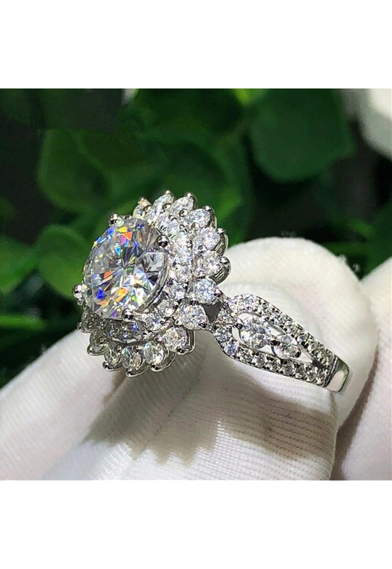 Inel argintiu - cu pietre din zirconiu - Adde C4 - 8 (circumferinta: 57 mm)