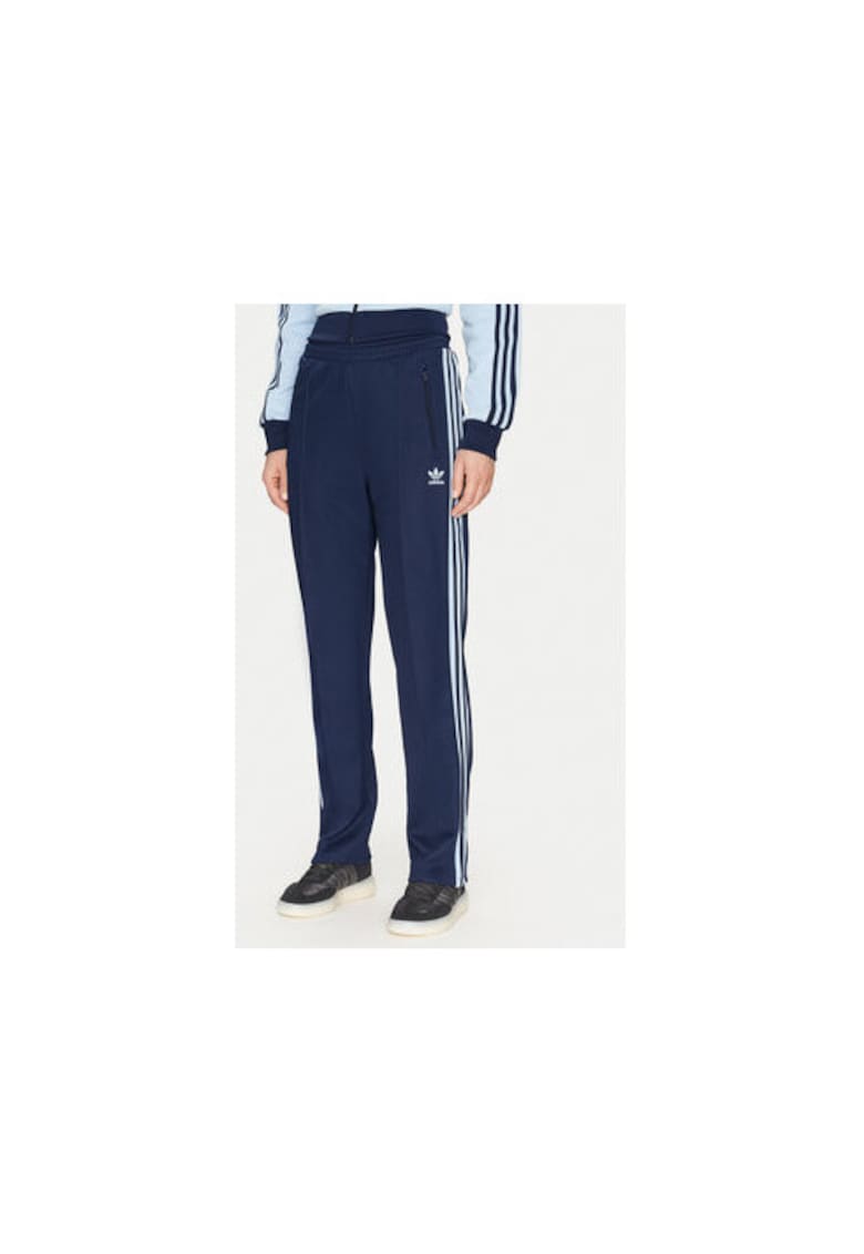 Pantaloni de trening cu talie inalta si logo slim fit lifestyle