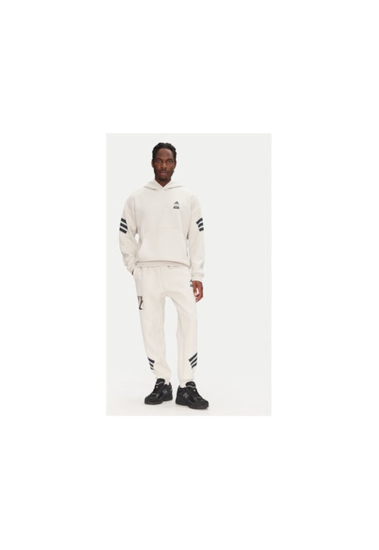 Pantaloni de trening cu imprimeu logo si talie elastica