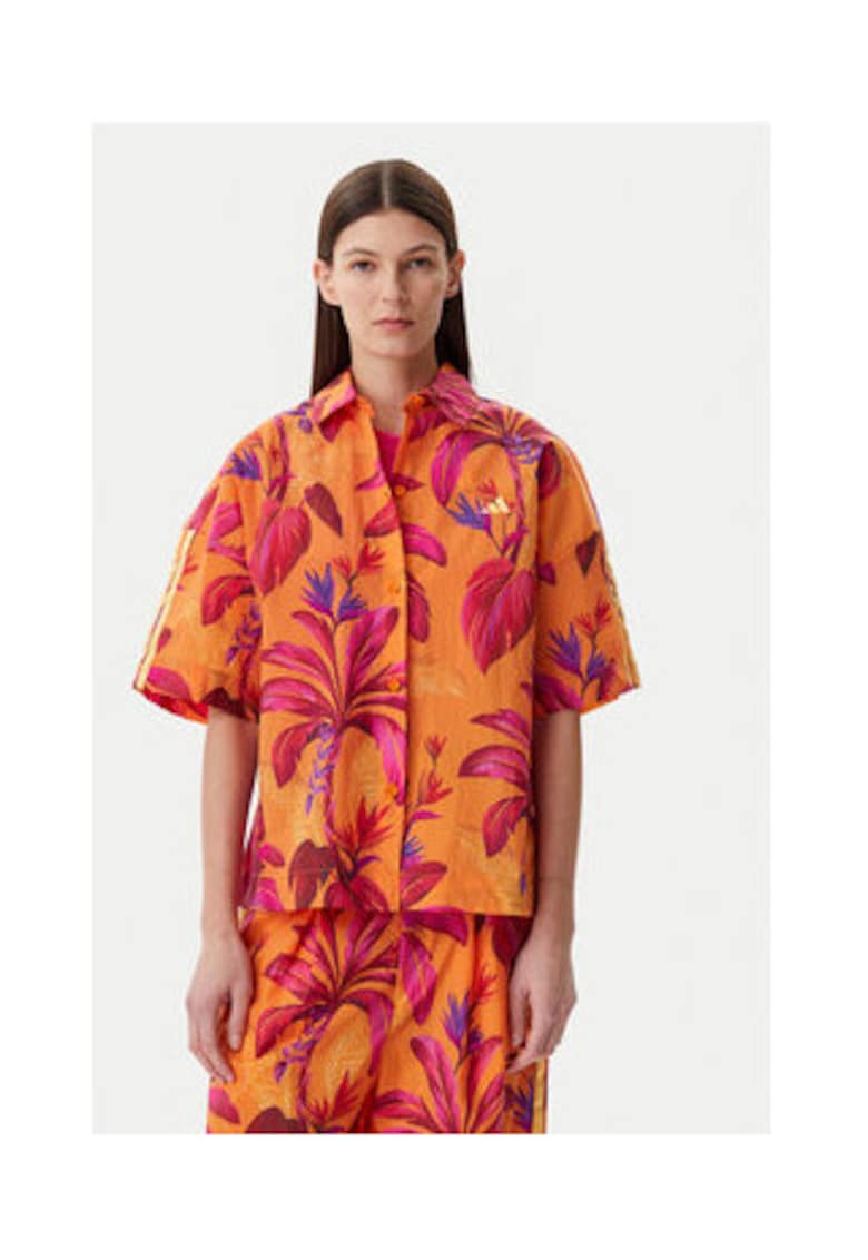 Camasa cu maneca scurta si imprimeu floral